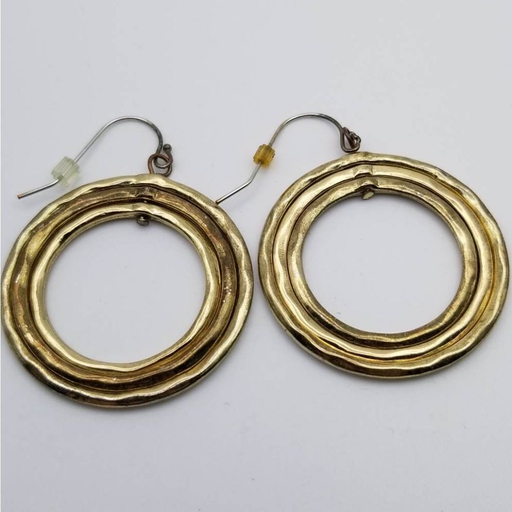 Circle eternity gold brushed hoop‎